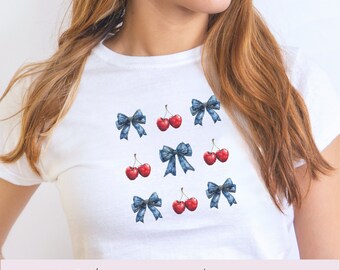 Cherry Coquette PNG Vintage Americana Girl Era PNG Girl Club Sublimation Transparent Digital Download Summer Gift for Her Coquette Dollete