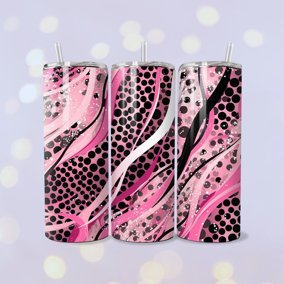 Leopard Tumbler Wrap Pink Leopard PNG 20oz Straight Skinny Tumbler ...