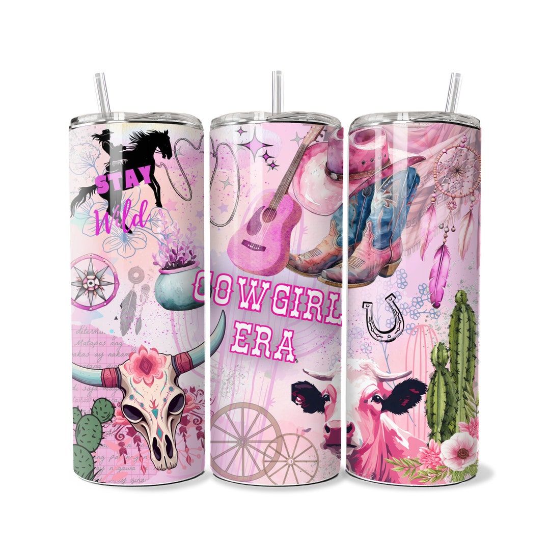 Cowgirl Tumbler Wrap Western PNG 20oz Straight Skinny Tumbler Country ...