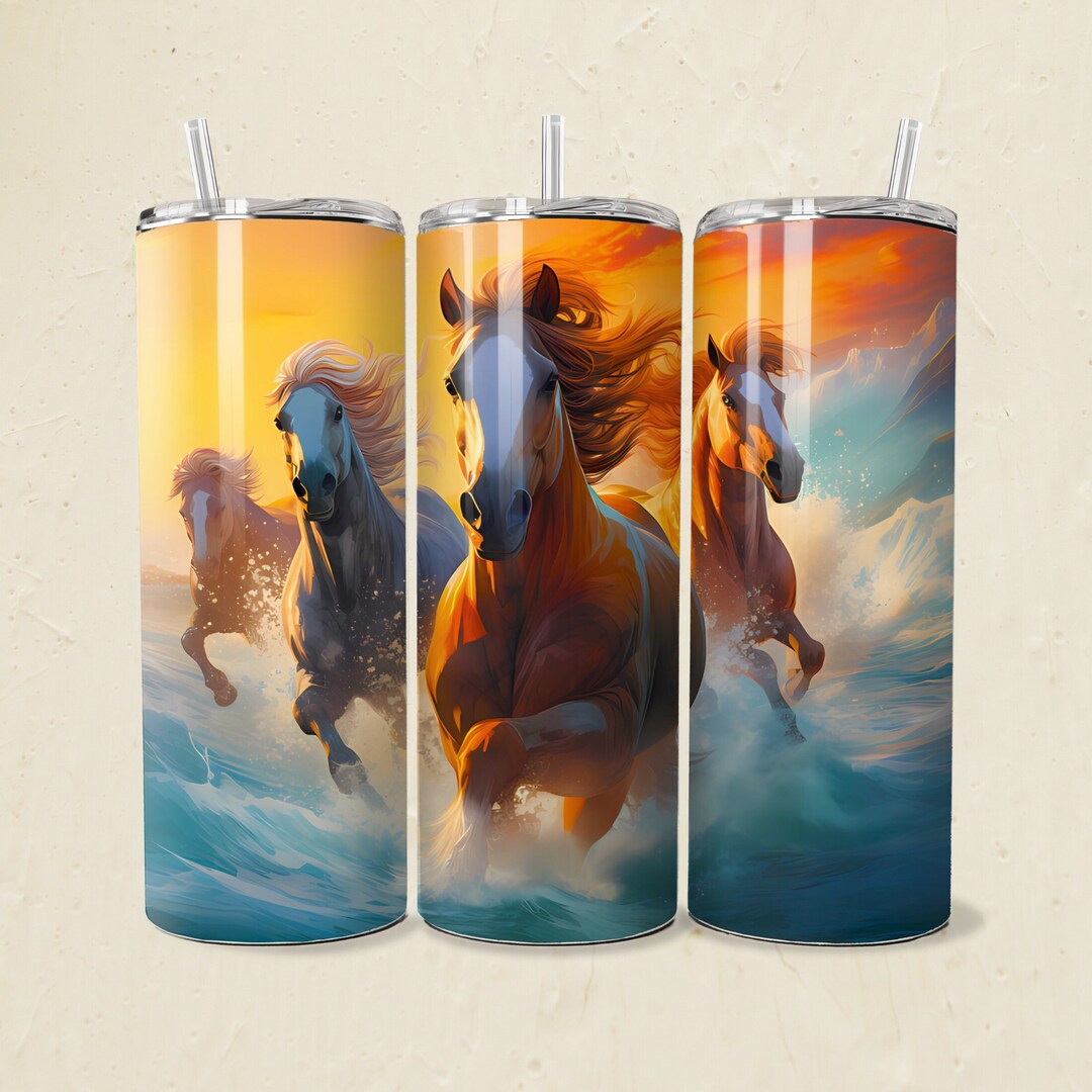 Wild Horse Tumbler Wrap PNG 20oz Straight Skinny Tumbler Country ...