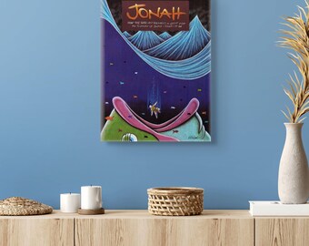 Jonah Canvas – Christian Scripture Artwork for Home | Faith Inspired Décor
