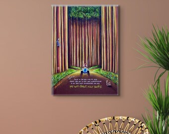He Will Direct Canvas – Christian Scripture Artwork for Home | Faith Inspired Décor