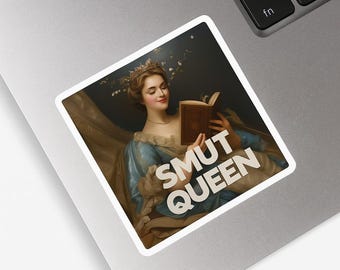 Smut Queen-klistermärke: Rolig romansläsare vinyldekal - Booktok-fan