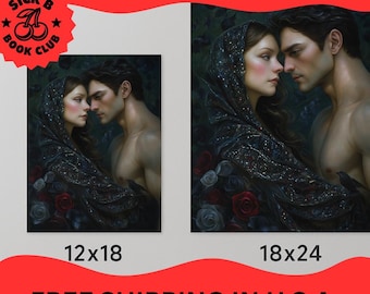 Dark Romantasy Art Print: Shirtless Fae, Gothic Romance Decor