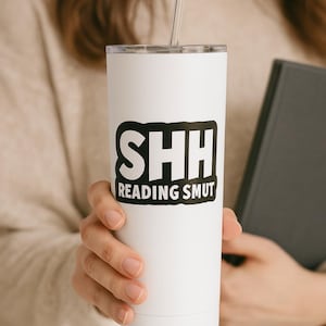 Reading Smut Tumbler: 20oz Stainless Steel BookTok Cup with Straw