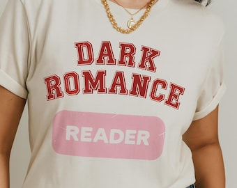 Camiseta de lectora de romance oscuro: divertida camiseta de ratón de biblioteca, regalo picante para el club de lectura