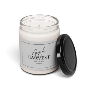 Fall Candle, Apple Harvest Scented Soy Candle, Aromatherapy Home Decor, Cozy Autumn Ambiance, Natural Wax, Relaxing Gifting Idea