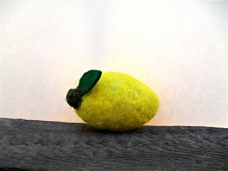 Catnip lemon cat toy needle felted Etsy
