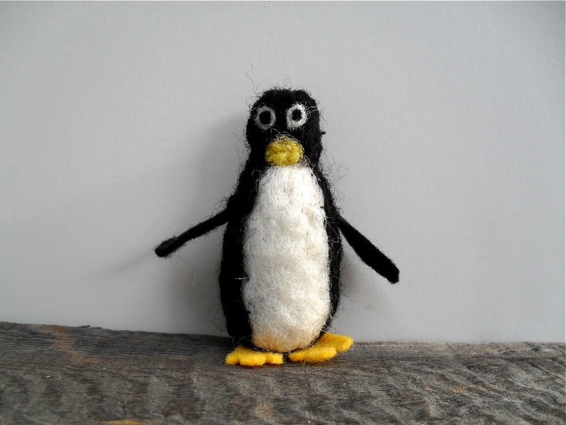 Catnip Cat Toy Penguin Needle Felted Etsy