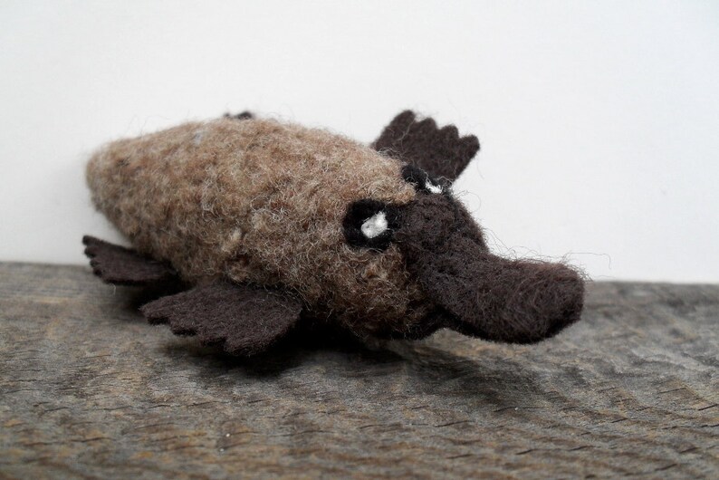 Catnip cat toy platypus needle felted Etsy
