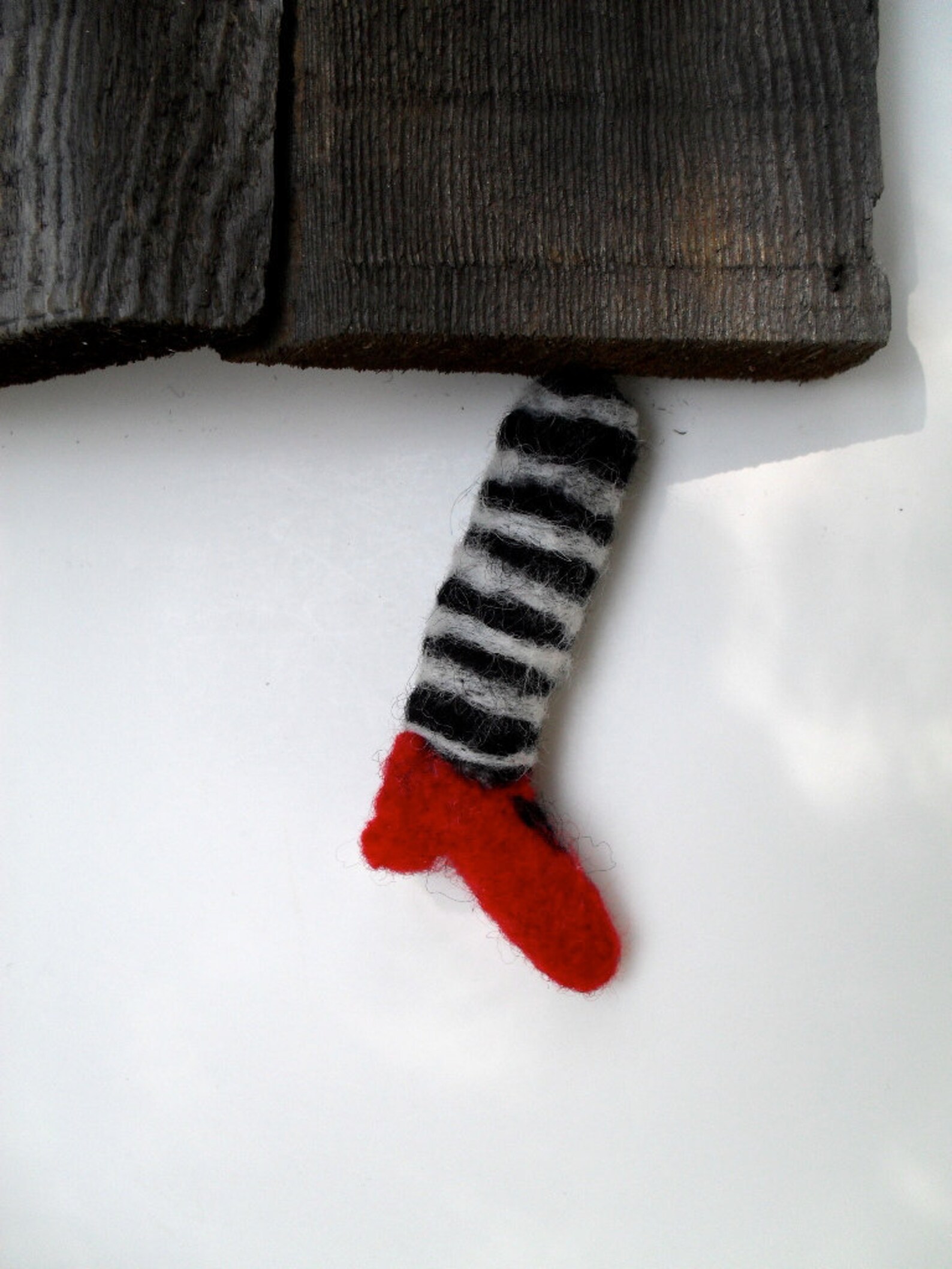 Cat toy catnip wicked witch severed leg needle felted Etsy