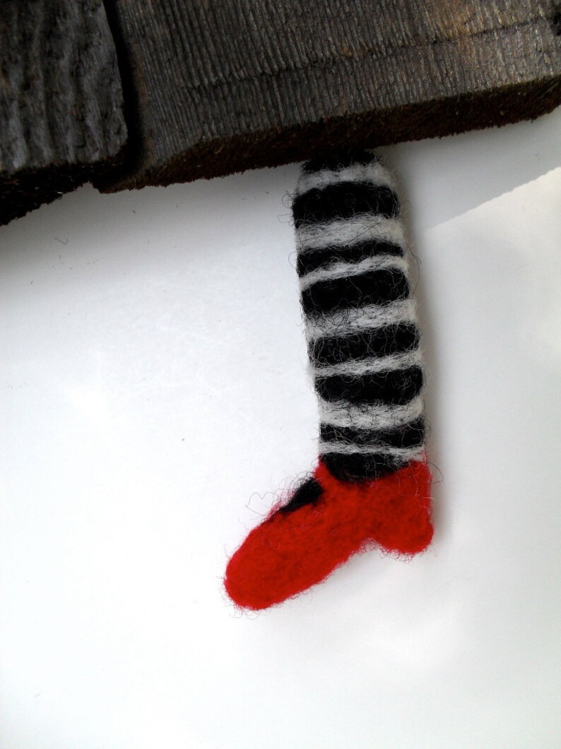 Cat toy catnip wicked witch severed leg needle felted Etsy