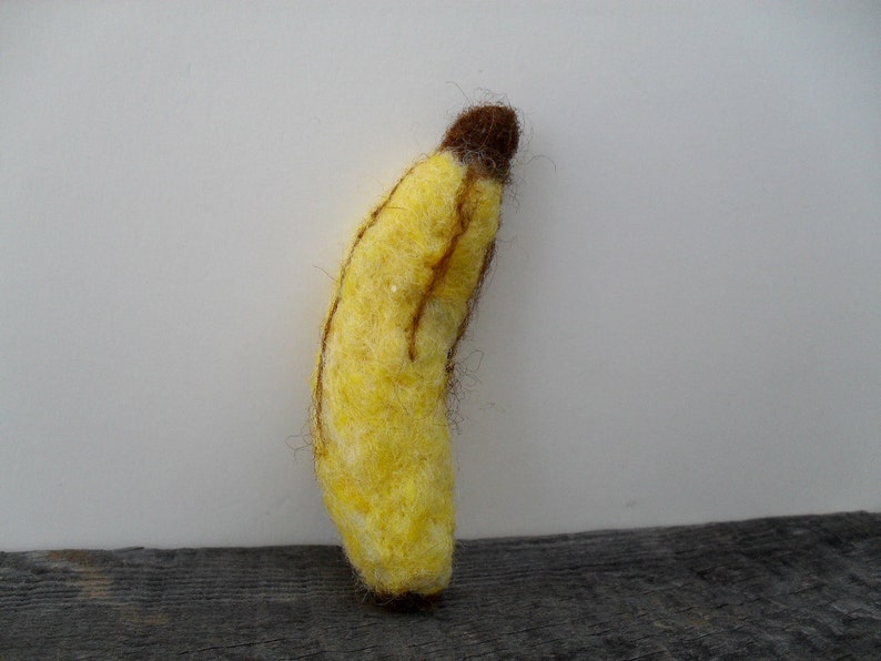 Catnip Cat toy banana needle felted Etsy