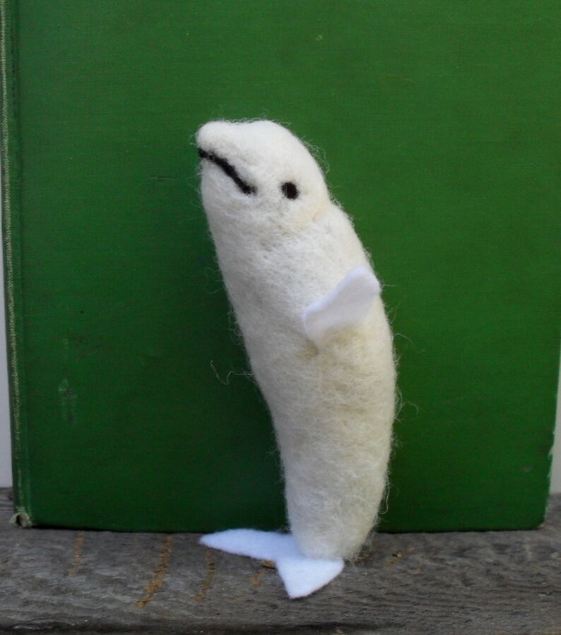Catnip beluga whale cat toy needle felted Etsy