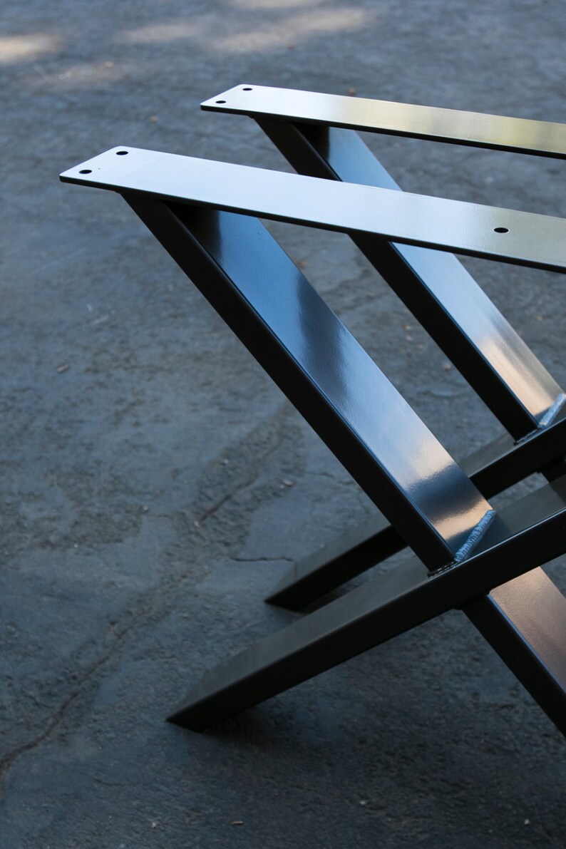 Handmade Notched Steel x Table Legs Etsy