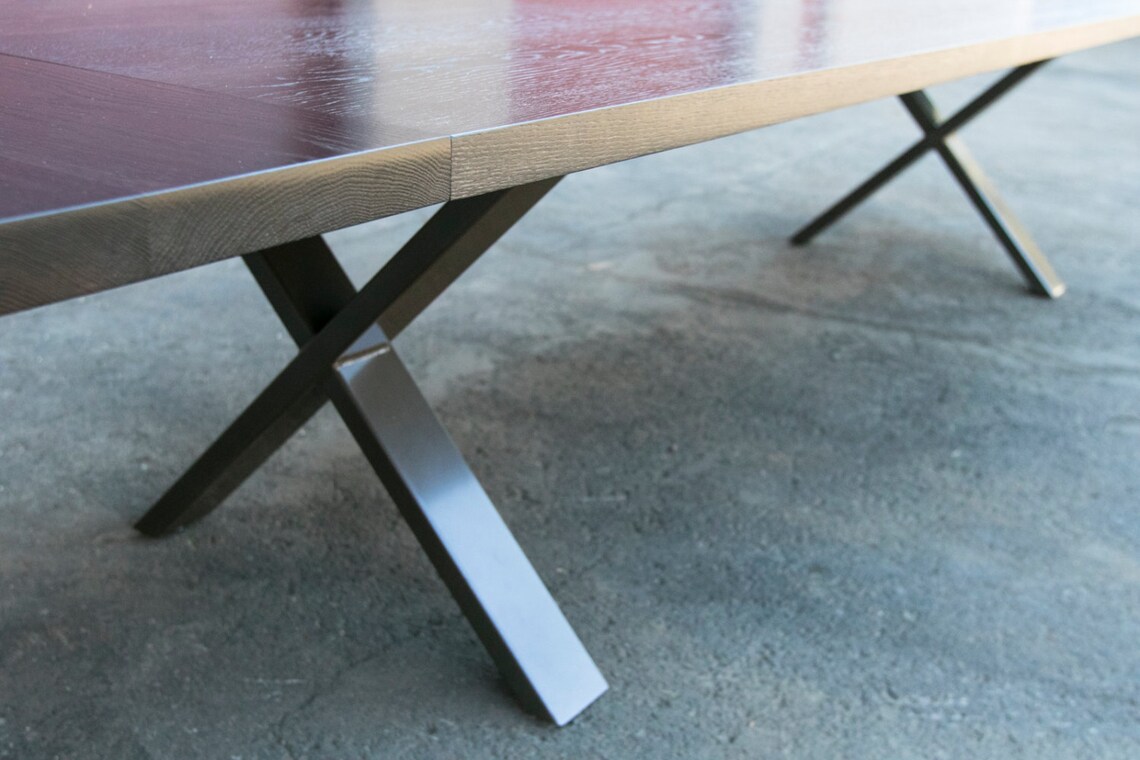 Handmade Notched Steel x Table Legs Etsy