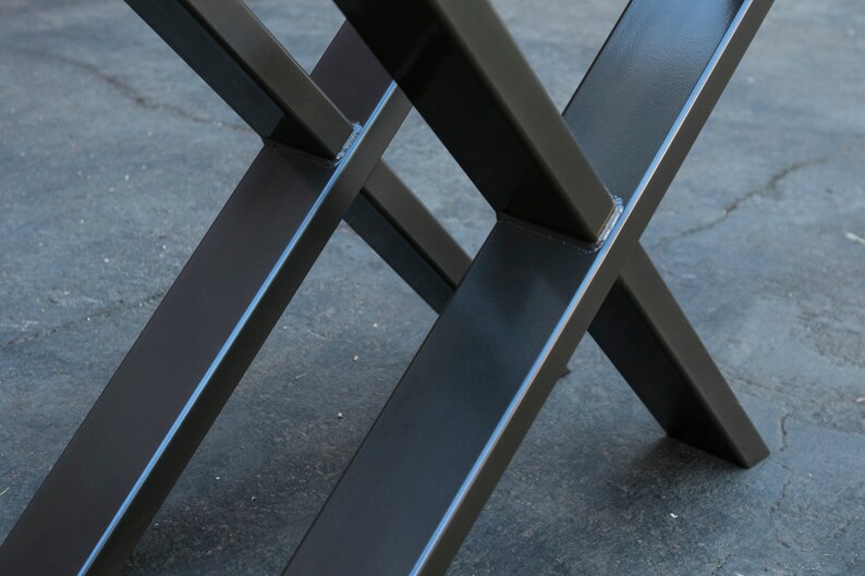 Handmade Notched Steel X Table Legs Etsy