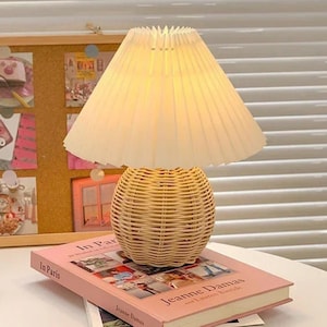 Table Lamp, Bedside & Desk Light for Living Room, Study or Home Office, Boho Night Light and Cozy Home Décor, Gift For Her