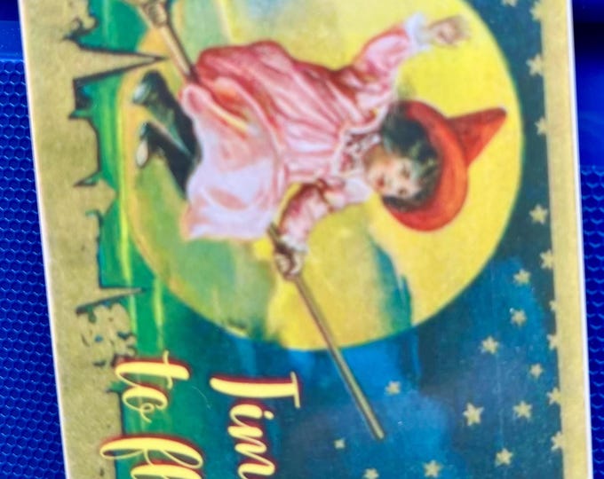 Luggage Tag - Time to Fly Vintage Card Art