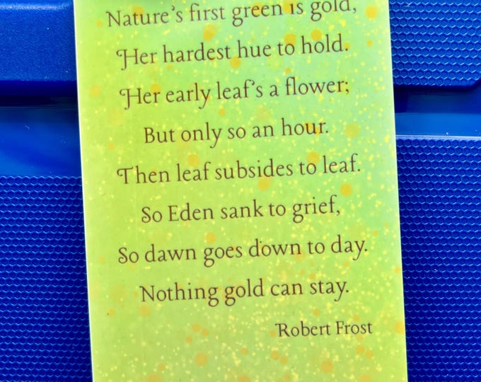 Luggage Tag - Robert Frost Poetry "Gold"