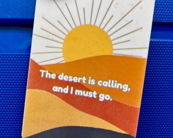 Gepäckanhänger - The Desert is Calling - Reise-Accessoire, biologisch abbaubar