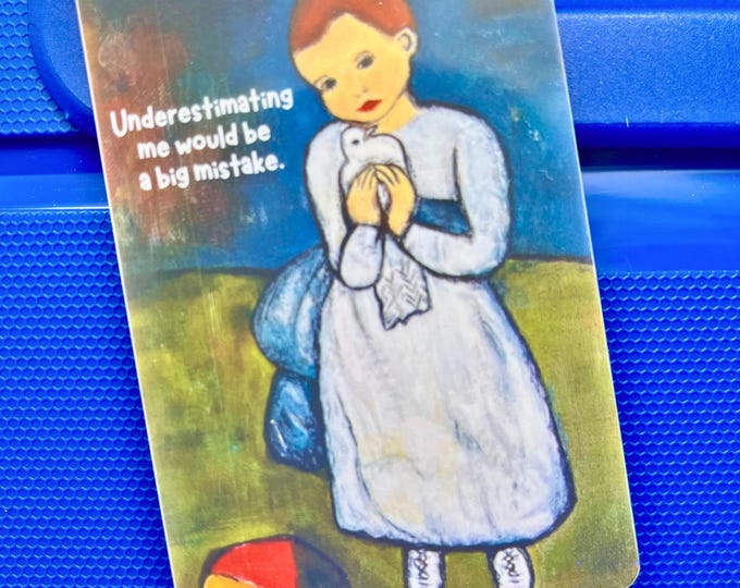 Luggage Tag - Picasso Copy Girl with Dove
