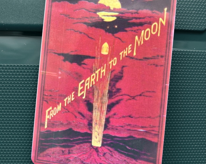 Luggage Tag - From Earth to Moon Cover Art