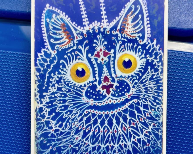 Luggage Tag - Gothic Cat Art