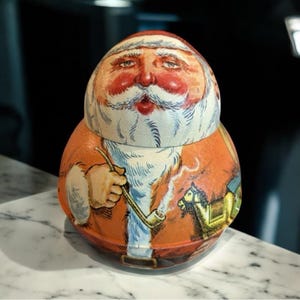 Vintage Santa Claus Tin Commonly used as a tobacco stash