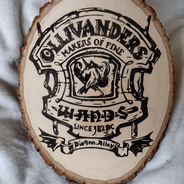 Ollivanders Wands wooden sign