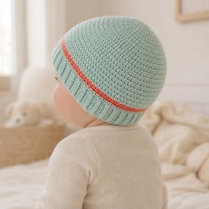 Crochet Baby Beanie Pattern PDF: Ribbed Hat in 5 Sizes, Preemie-12 Months, Confident Beginner