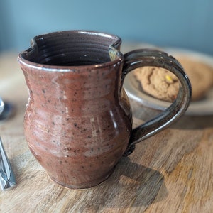One of a Kind Huge Stoneware Mug - 18oz Large Wheel-Thrown Pottery Mug