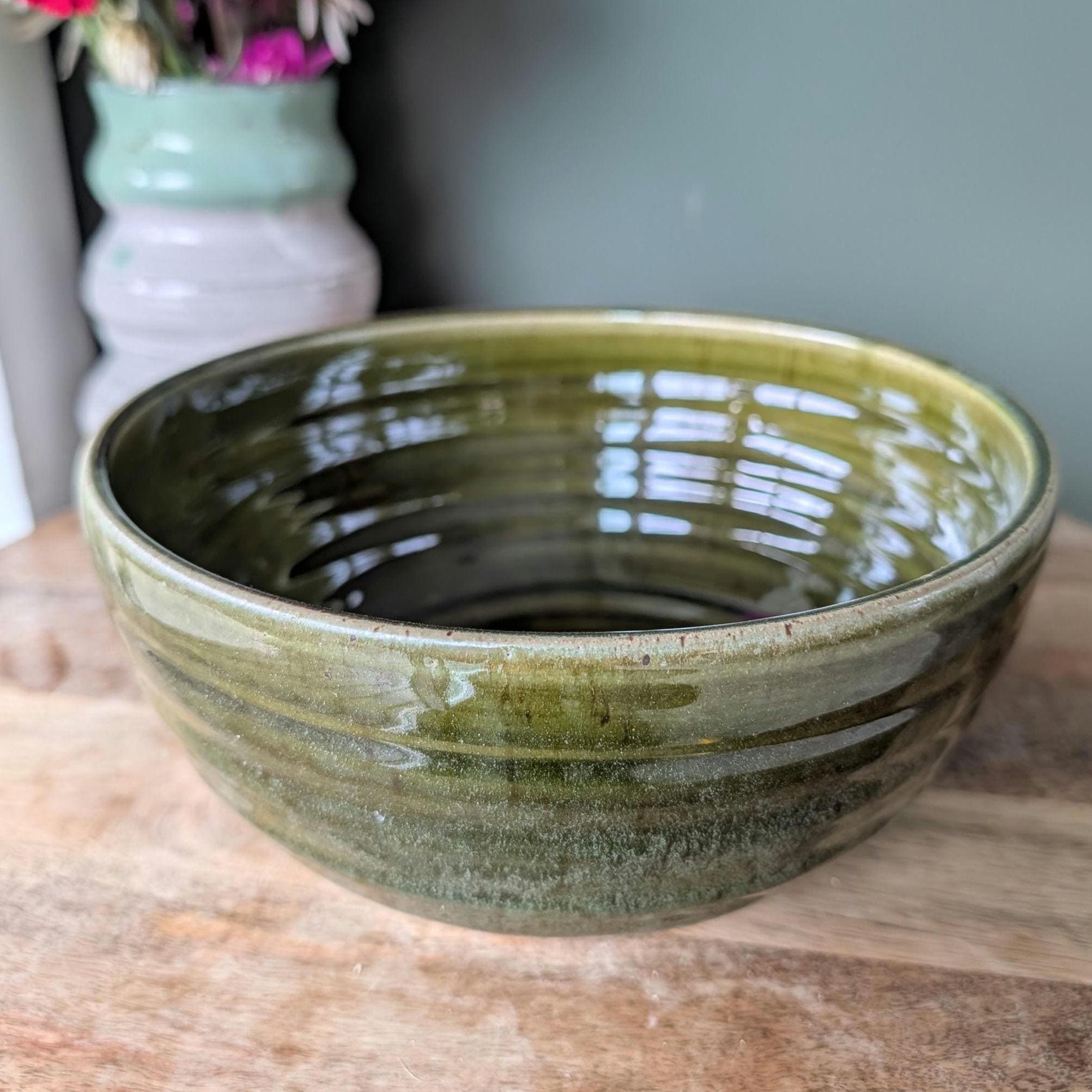 Wheel Thrown Stoneware Serving Bowl: Handmade Pottery - Etsy