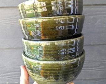 Rustic Ceramic Dinner Bowl, Handmade Stoneware Salad, Pasta, Soup Bowl, Mix & Match Pottery Tableware