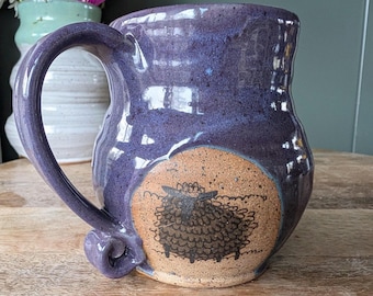Handmade Black Sheep Coffee Mug, Stoneware Ceramic Mug, Farmhouse Gift