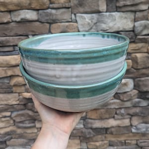 Wheel Thrown Stoneware Sourdough Mixing Bowl: Handmade Pottery