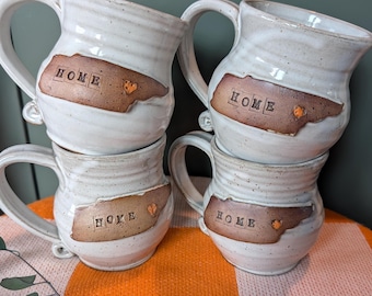 Taza Tennessee Home: Cerámica moteada, torneada