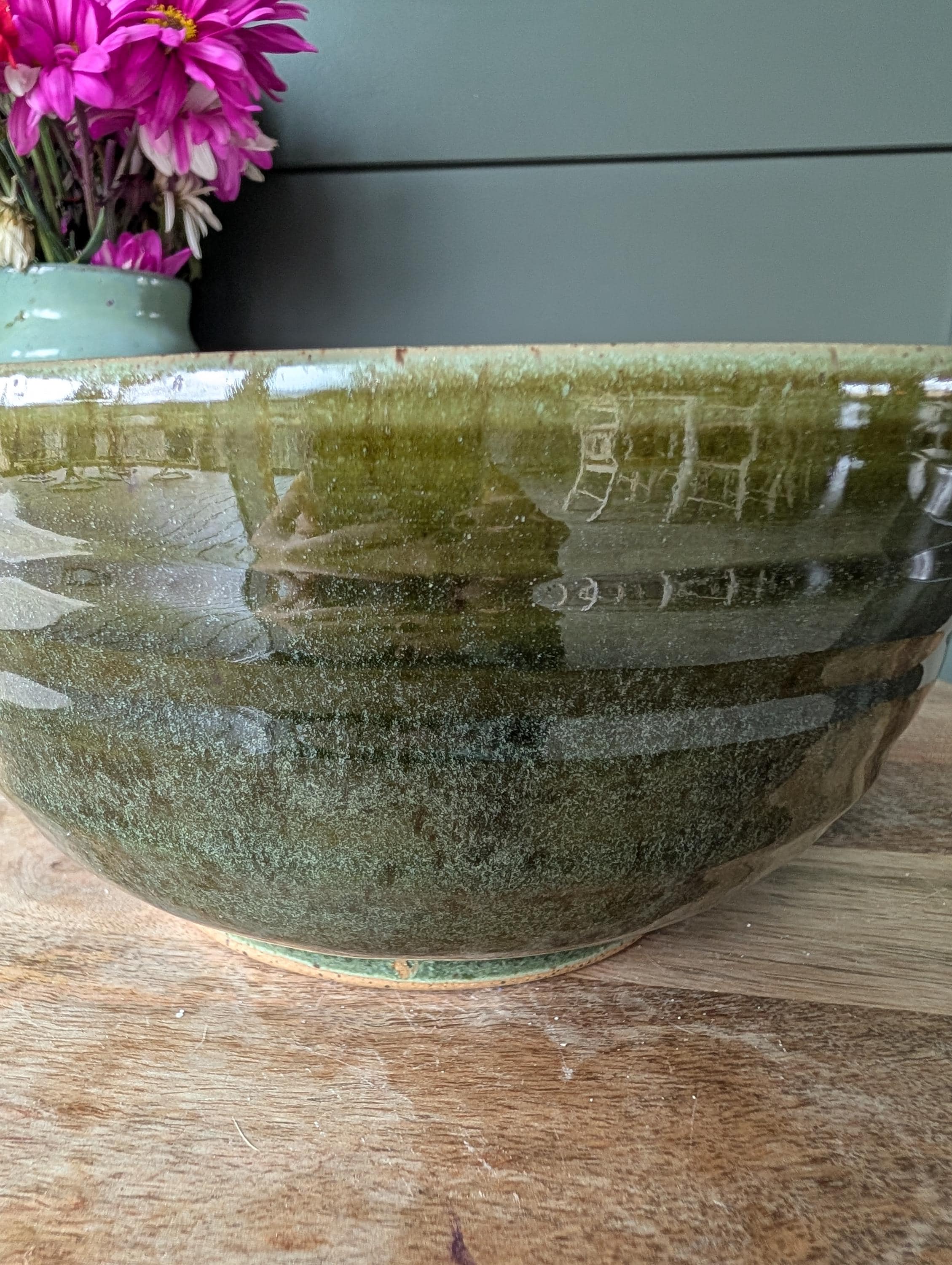 Wheel Thrown Stoneware Serving Bowl: Handmade Pottery - Etsy