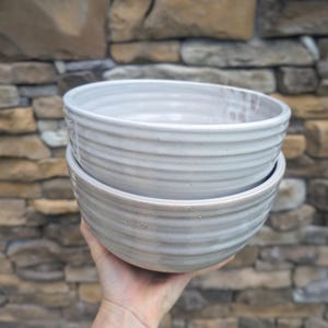 Handmade Sourdough Mixing Bowl, Wheel Thrown Stoneware Rustic Ceramic Batter & Prep Bowl