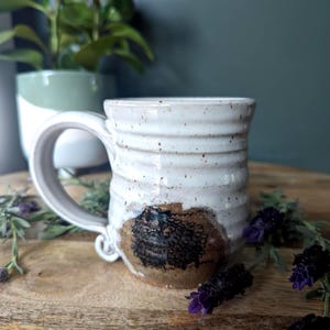 Black Sheep Coffee Mug: Handmade Rustic Stoneware Pottery, 12 oz