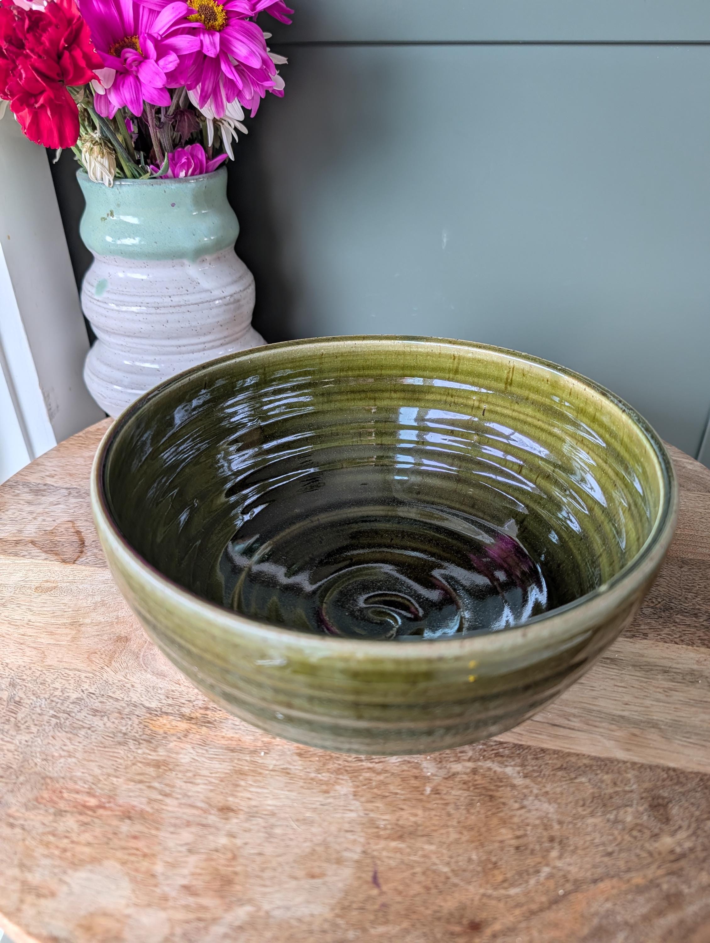 Wheel Thrown Stoneware Serving Bowl: Handmade Pottery - Etsy
