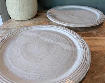 Handmade Dinner Plate Set | Stoneware Everyday Plates | Rustic Wedding Gift