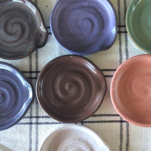 Wheel Thrown Stoneware Spoon Rest – Handmade Ceramic Kitchen Gift, Pottery Spoon Holder