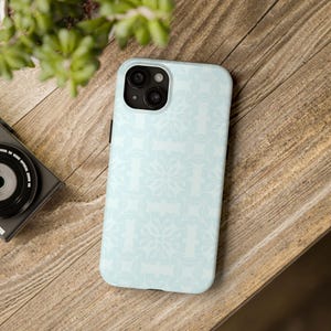 Elegant Blue Floral Tough Phone Cases, Durable Phone Covers, Stylish Gift, Unique Phone Accessories, Customizable Protection Cases