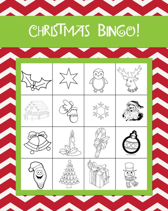 Free printable holiday bingo cards