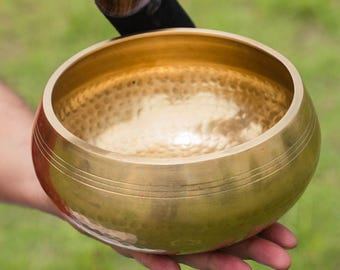 Met de hand gehamerde 7-metalen Tibetaanse klankschaal: meditatie, yoga, klankhealing