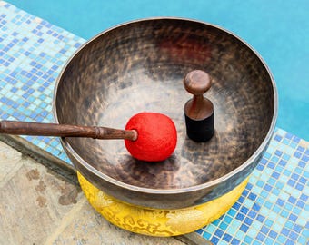 Large Full Moon Singing Bowl: Hand Hammered, Sound Healing Meditation, Sound Bath, Yoga Gift