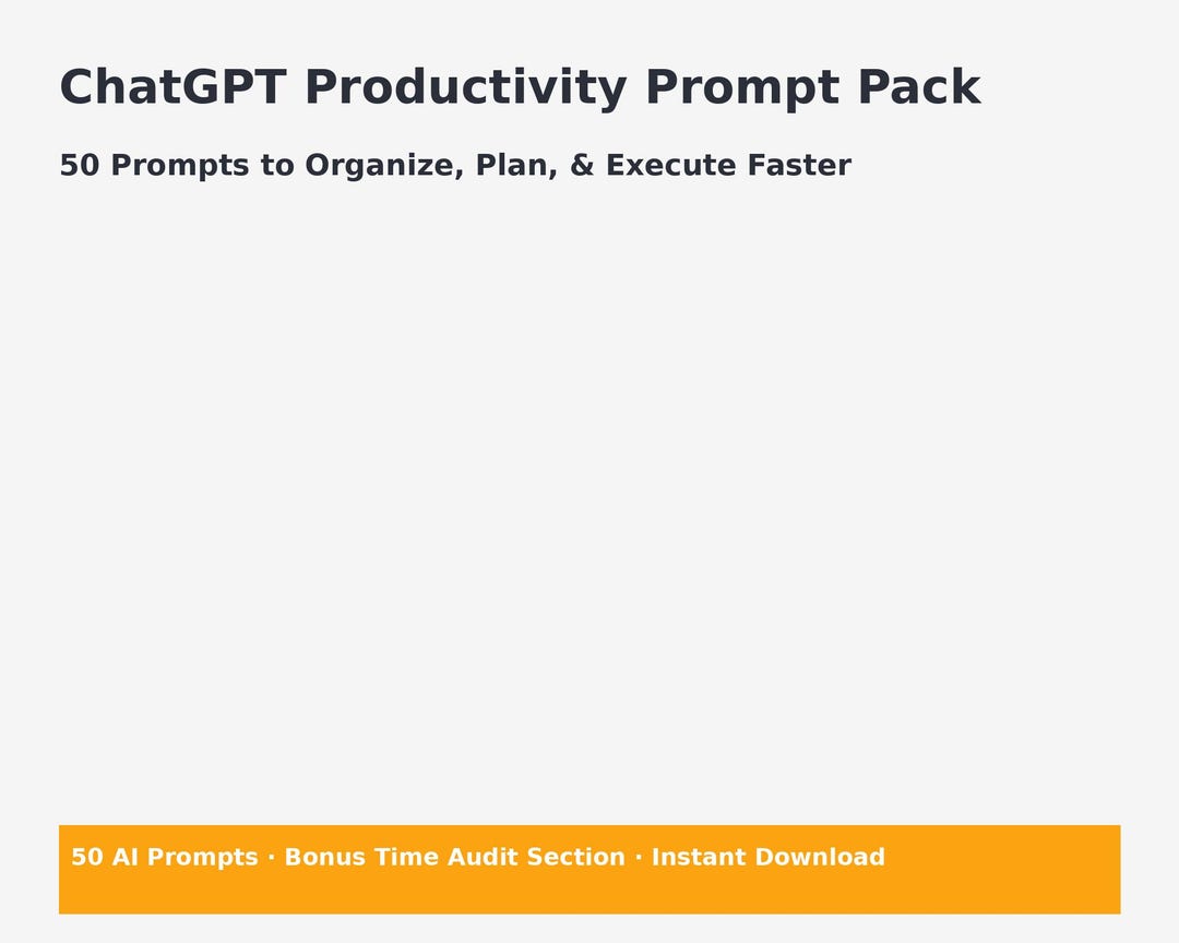 50 Chatgpt Prompts to Boost Productivity (ai-powered Time-saving ...