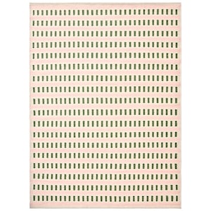 Nouveau Rug, Handwoven Scandinavian Wool Rug, Pink Green Beige Nordic Carpet for Living Room, Minimalistic Bedroom Rug, Bespoke Decor.