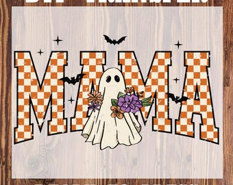 Halloween Mama Ghost Heat Transfer: Coquette Fall Mommy DTF Print